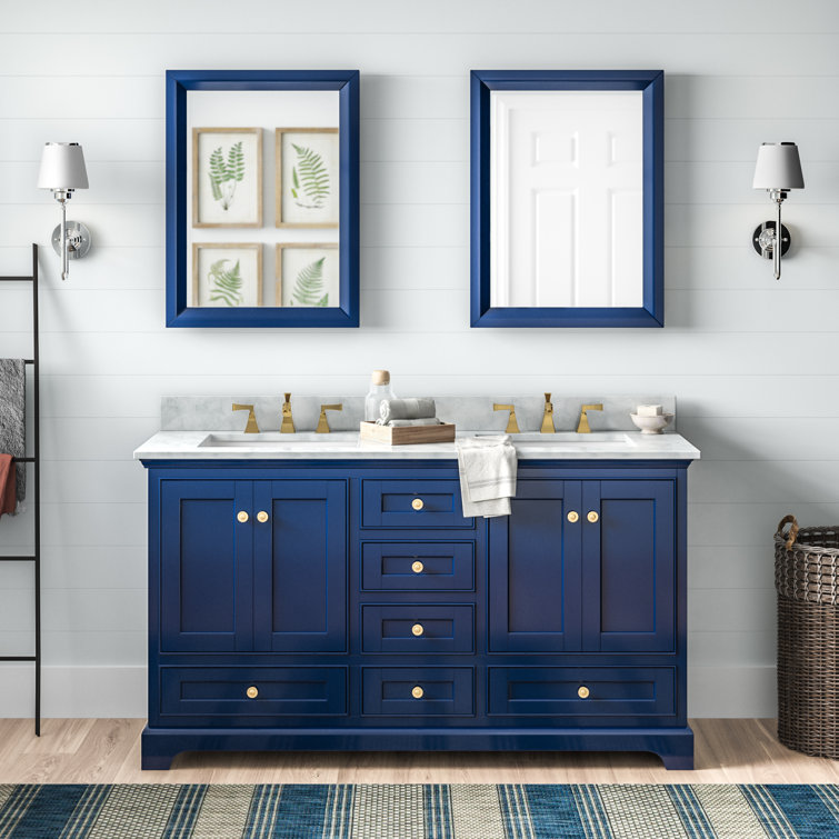 Birch Lane Ellinger 60" Double Bathroom Vanity Set with Mirror Wayfair Canada
